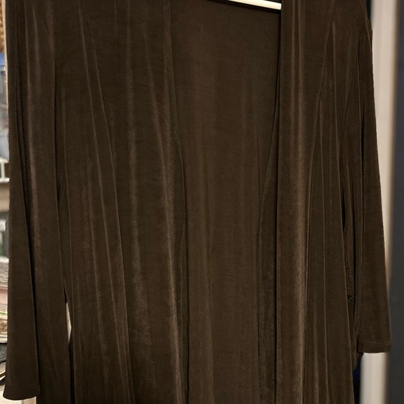 Chico's Dark Brown Travelers Cardigan - Picture 1 of 8